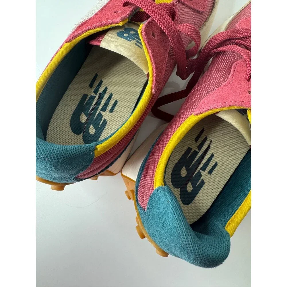 NEW New Balance Lifestyle Mens Shoes Size EU 40 US 7 Burgundy Teal Mustard Tan - Picture 5 of 6